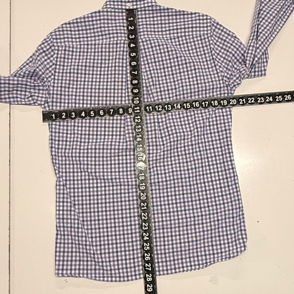 Brooks Brothers Shirt Mens Small Purple Blue White Plaid Button Down Long Sleeve - Picture 4 of 10